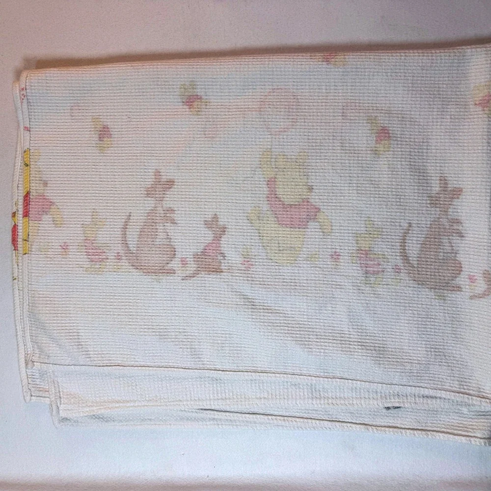 1960s Disney Winnie The Pooh Baby Blanket Vintage Nursery Cottagecore Kidcore